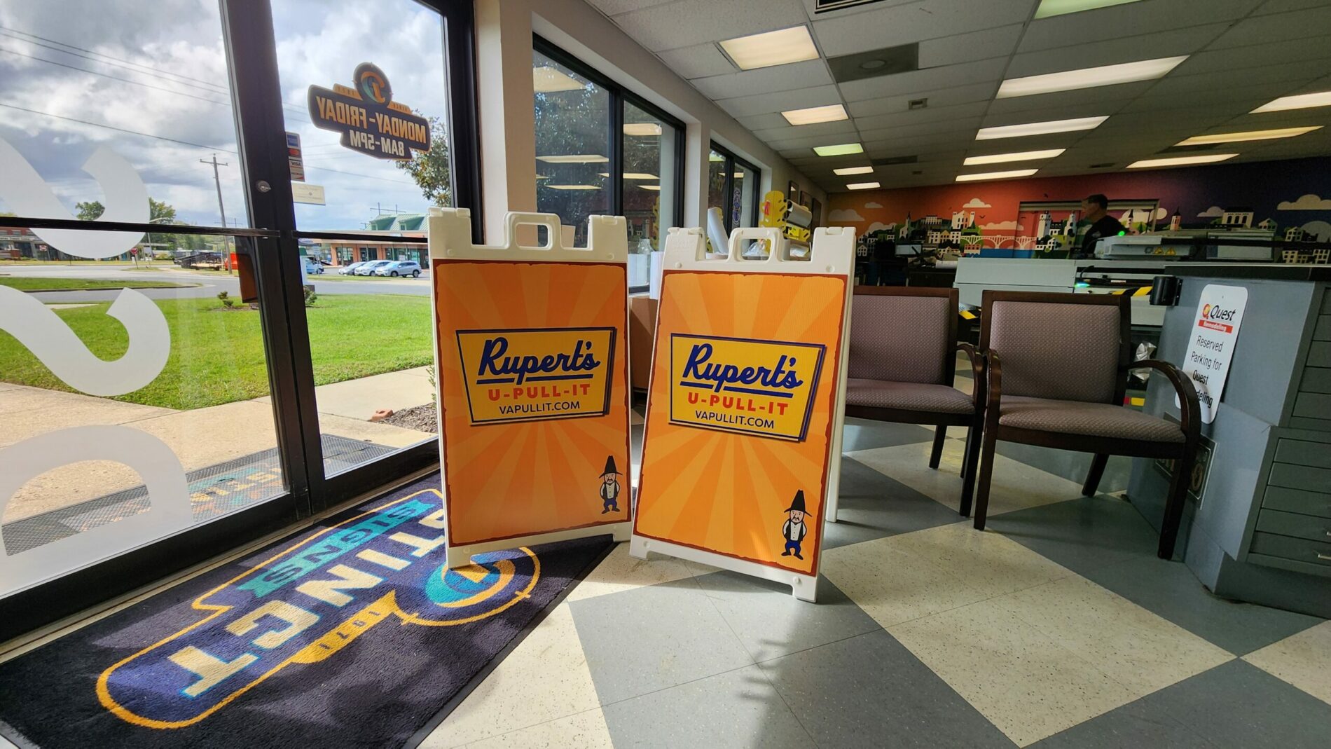 Rupert's U-Pull It partnered with Distinct Sign Solutions for Wayfinding signage in Stafford.