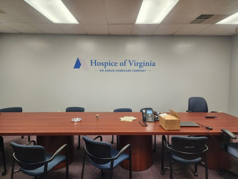 Hospice of Virginia partnered with Distinct Sign Solutions for Vinyl graphics in Tappahannock.