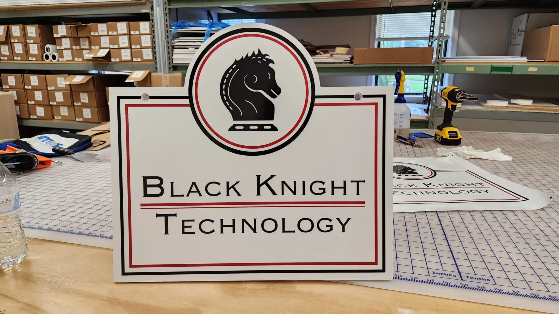 Black Knight Technology partnered with Distinct Sign Solutions for blade sign installation in Fredericksburg.