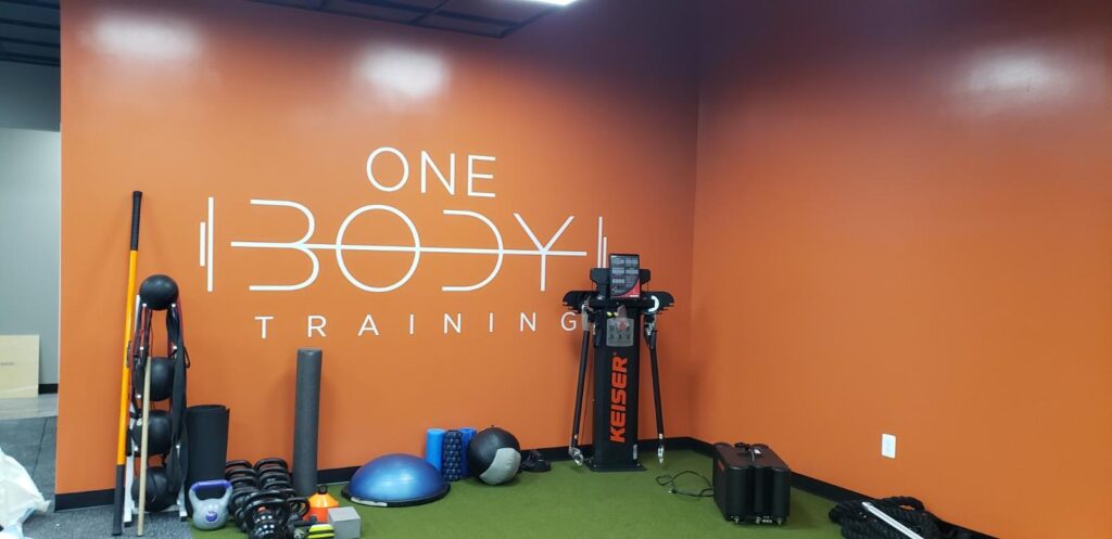 One Body Training Studio partnered with Distinct Sign Solutions for Vinyl graphics in Spotsylvania.