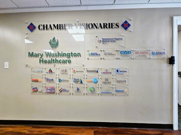 Fredericksburg Chamber of Commerce’s acrylic sign