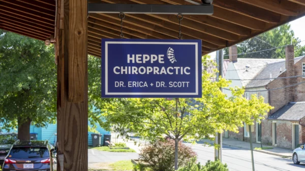 Heppe Chiropractic’s blade sign