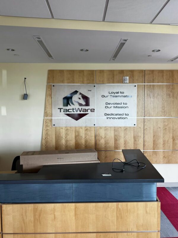 Tactware’s acrylic sign