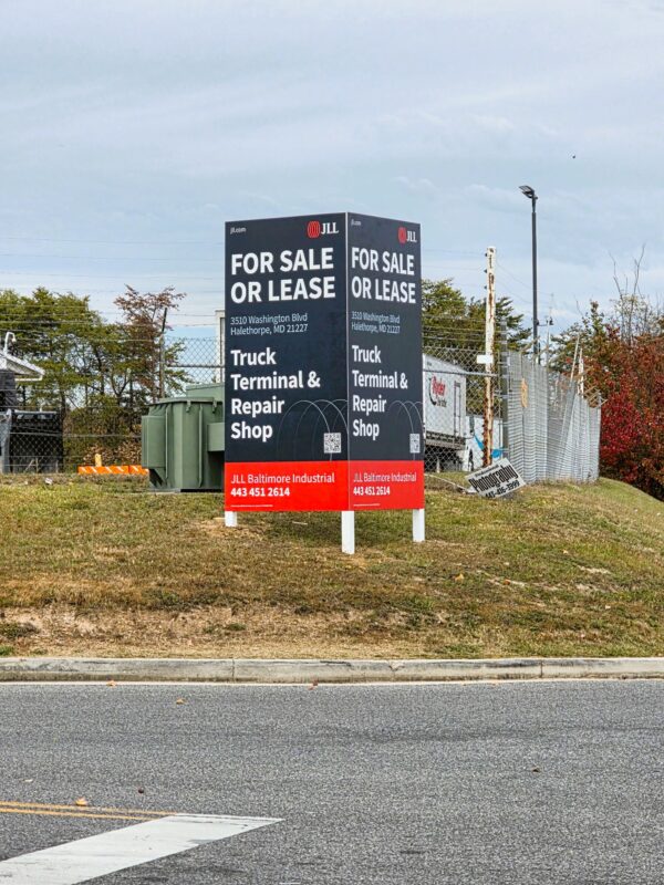 JLL Mid Atlantic’s real estate signage
