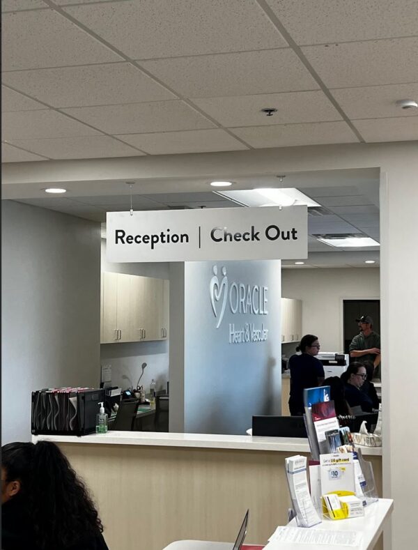 Oracle Heart & Vascular’s custom office signage