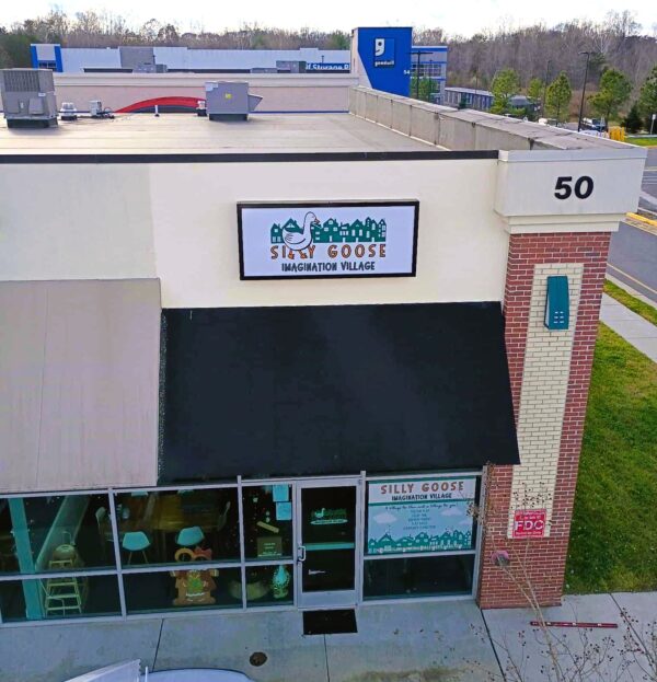 Silly Goose Imagination Village’s building sign